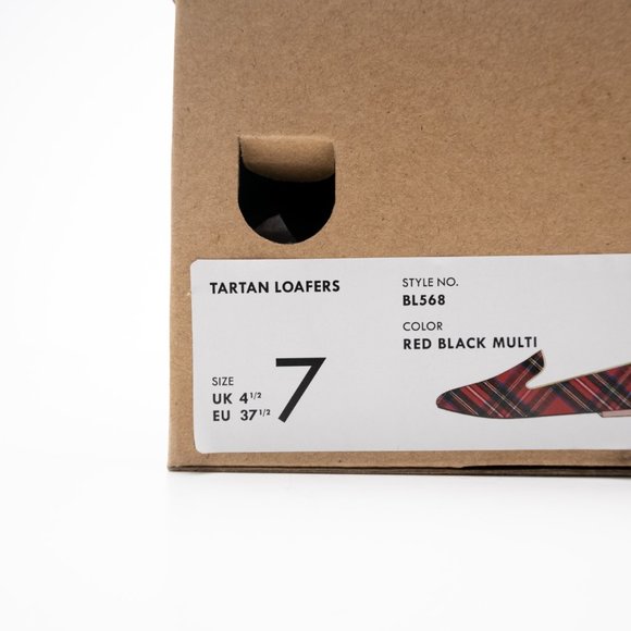 NEW J. Crew Tartan Loafers in Red Black Multi plaid - Picture 16 of 16
